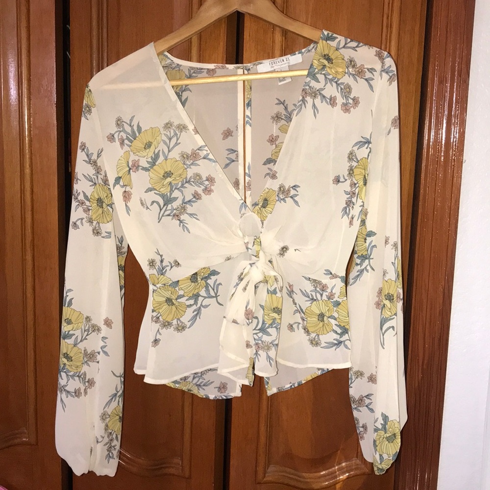 Floral chiffon top